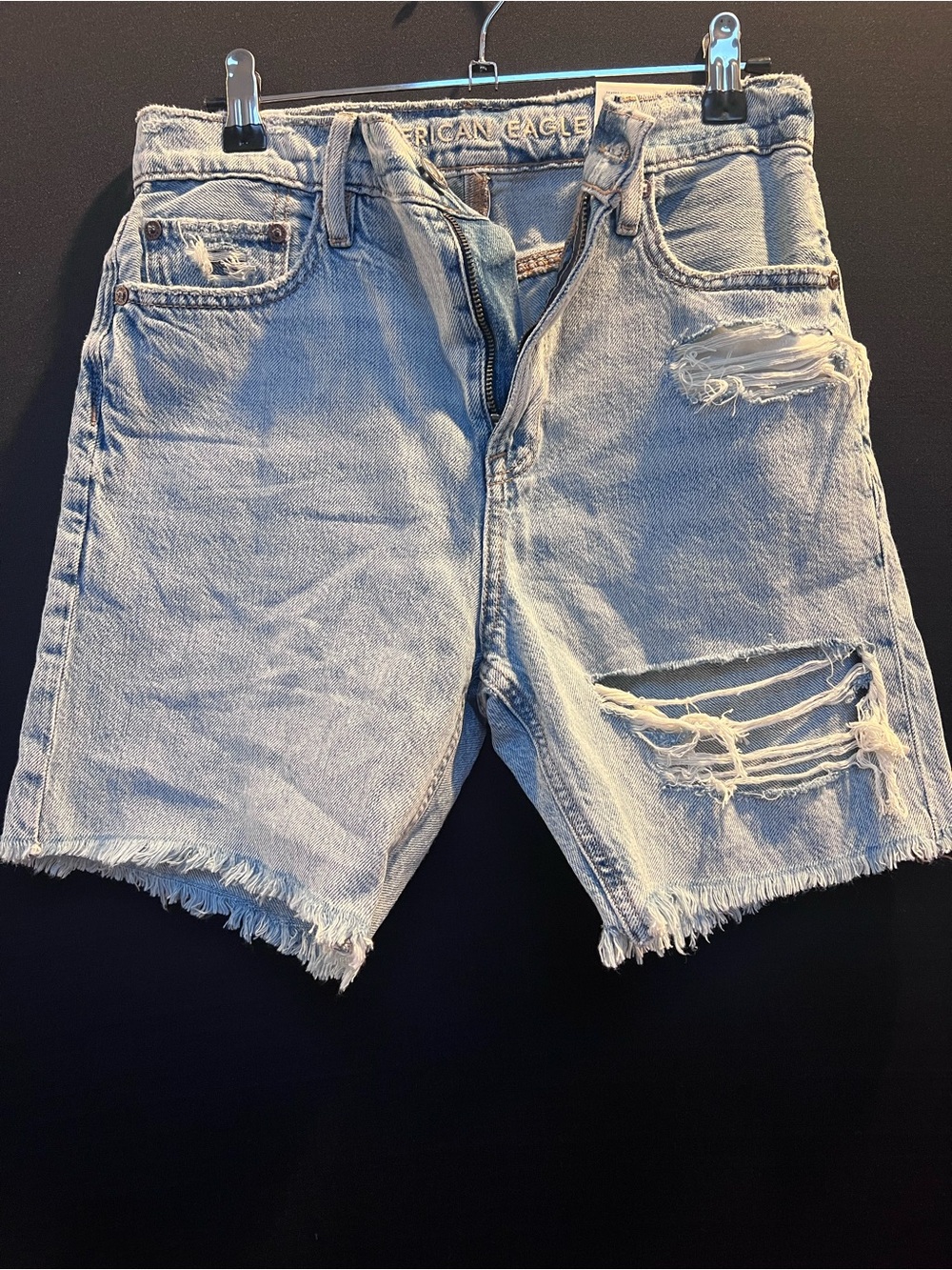 NWT American Eagle Light Wash Distressed Denim Cutoff Shorts
